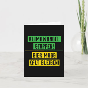 Climate Change Stop Climate Protection Beer Enviro Card