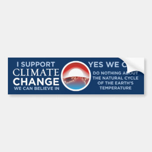 Climate Change-Yes We Can Obama Joke BumperSticker Bumper Sticker