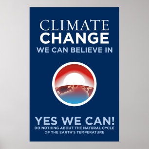 Climate Change - Yes We Can Obama Parody Poster