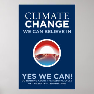 Climate Change - Yes We Can Obama Parody Poster