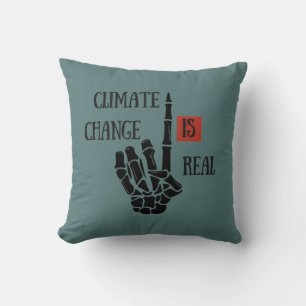 Climate chenge is real environmental awarness cushion