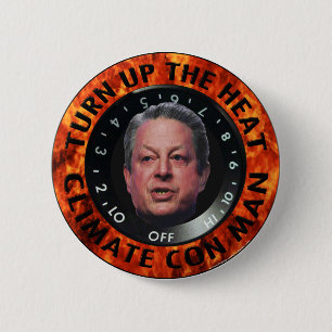 Climate Con Man 6 Cm Round Badge