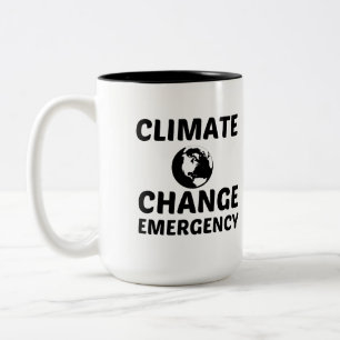 CLIMATE EMERGENCY CHANGE Two-Tone COFFEE MUG