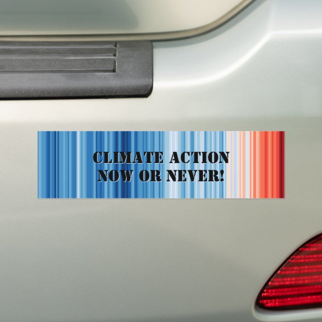 Climate Emergency Customisable Bumper Sticker  (On Car)