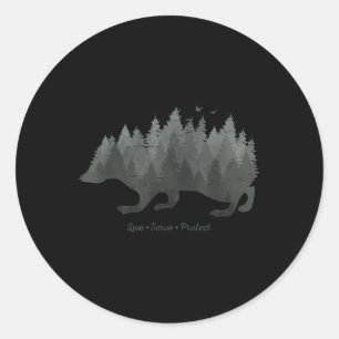 Climate Environmental Protection I Nature Hedgehog Classic Round Sticker