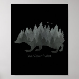 Climate Environmental Protection I Nature Hedgehog Poster