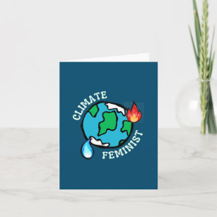 Climate Feminist Folded Greeting Card