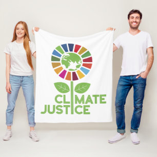Climate Justice UN Global Goals 2030 SDGs Fleece Blanket