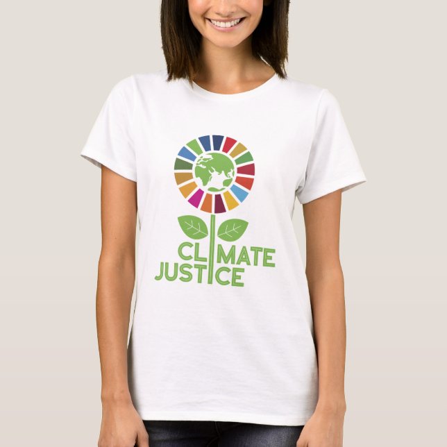 Climate Justice UN Global Goals 2030 SDGs T-Shirt (Front)