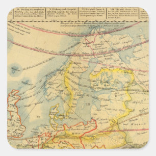 Climate of Europe Map Square Sticker