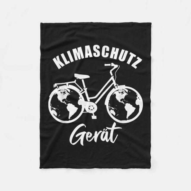 Climate Protection Device, Cool Bicycle Gift, Envi Fleece Blanket (Front)