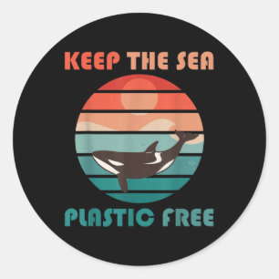 Climate Protection Whale Environmental Protection Classic Round Sticker