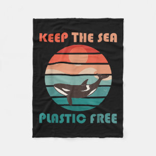Climate Protection Whale Environmental Protection Fleece Blanket