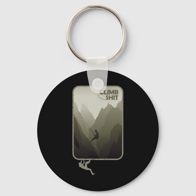 Climb - A Climbing Climber Mountain Climber Rock C Key Ring (Front)