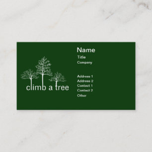Climb a tree design business card