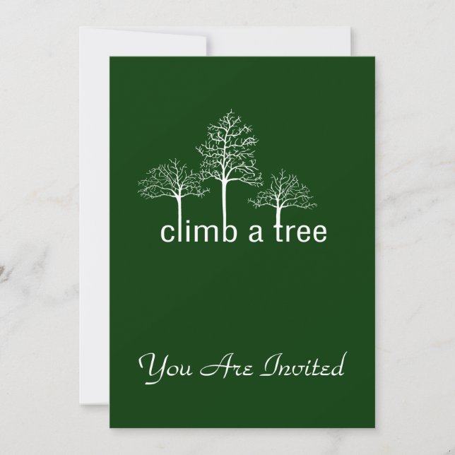 Climb a tree design invitation (Front)