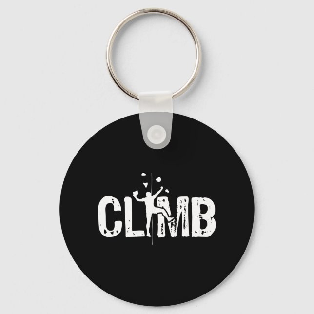Climb  Bouldering Wall Climber Rock Climbing Mount Key Ring (Front)