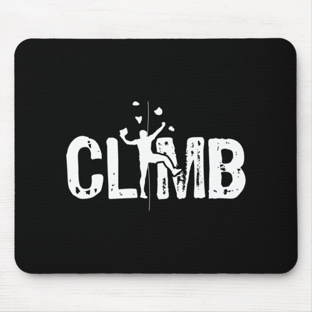 Climb  Bouldering Wall Climber Rock Climbing Mount Mouse Pad (Front)
