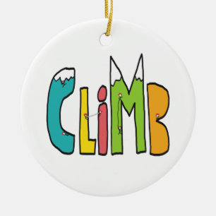 Climb Ceramic Ornament