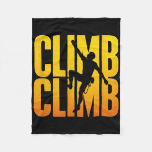 Climb Climb - Rock Climbing Adventure Fleece Blanket