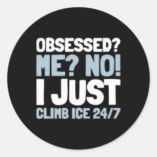 Climb Climber - Ice Climbing _2  Classic Round Sticker