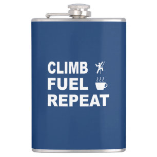 Climb, Fuel, Repeat Hip Flask