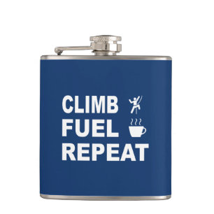 Climb, Fuel, Repeat Hip Flask