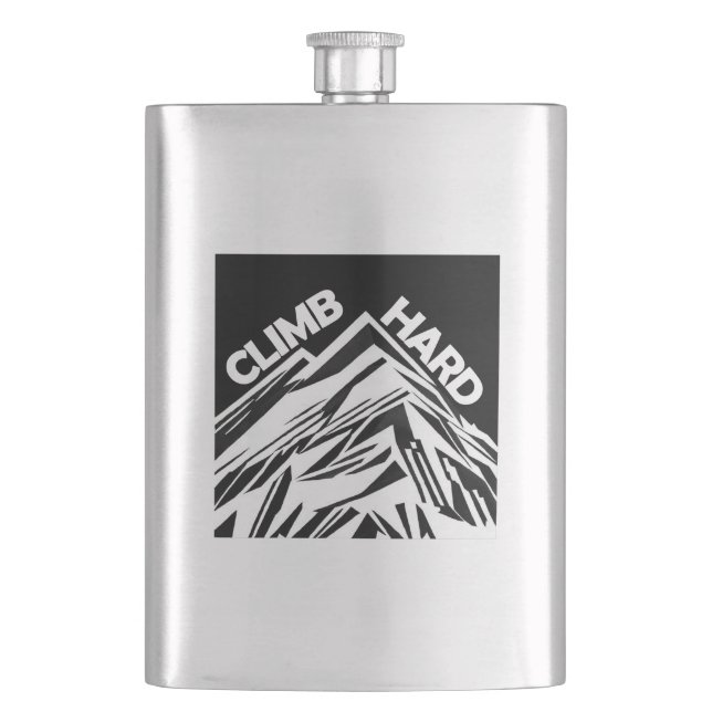 Climb Hard Mountaineering Hip Flask (Front)
