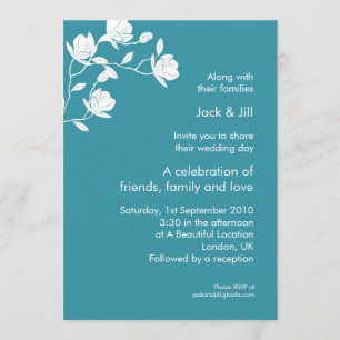 Climb High (white on teal) 5x7 Invitation