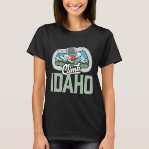 Climb Idaho - Retro Rock Climbing Vintage Carabine T-Shirt
