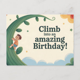 Climb into an Amazing Birthday Greeting Holiday Postcard
