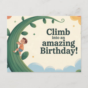 Climb into an Amazing Birthday Greeting Postcard