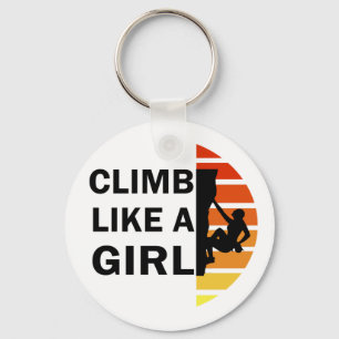 climb like a girl key ring