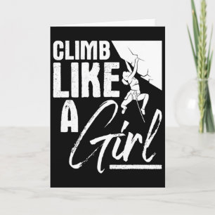 Climb Like A Girl - Sports Bouldering Rock Climber Card