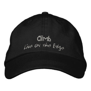 Climb, Live on the Edge Rock Climbing Hat