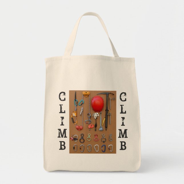 "Climb" Mountaineering Gear Tote Bag (Front)