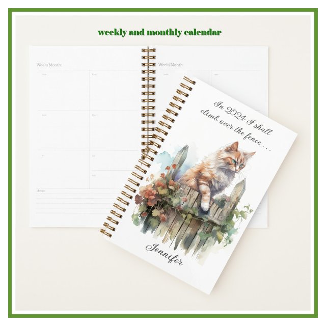 Climb Over the Fence Weekly Monthly Calendar  Planner (Creator Uploaded)