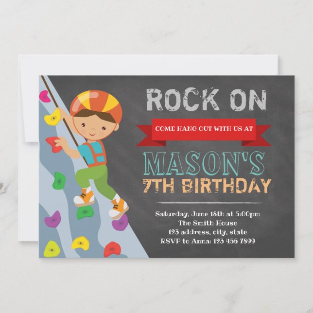 Climb party invitation (Front)