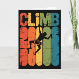 Climb Rock Climber Climbing Vintage Bouldering Ret Card