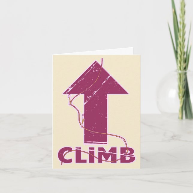 Climb rock climbing rope card (Front)