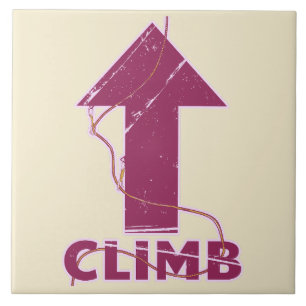 Climb rock climbing rope ceramic tile