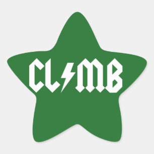 Climb Rock 'n Roll Star Sticker