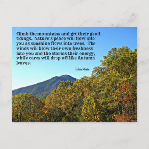 Climb the mountains and get their good.... postcard