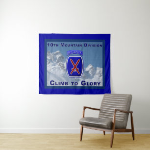 Climb To Glory 10th Mountain Division Tapestry
