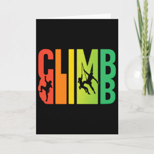 Climb - Vintage Mountain Rock Climber Design Card