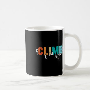 Climb Word Rock Climber Retro Bouldering Men Boys Coffee Mug