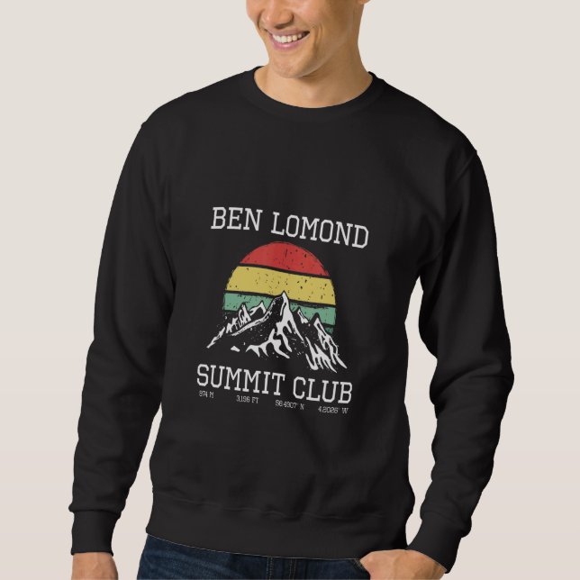 Climbed Ben Lomond Summit Club Hike Scotland Sun H Sweatshirt (Front)