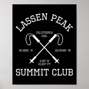 Climbed Len Peak Summit Club Hike Usa Hiking Mount Poster