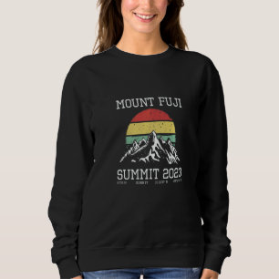 Climbed Mount Fuji Summit 2023 Hike Japan Sun Hiki Sweatshirt