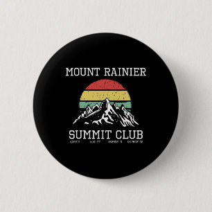 Climbed Mount Rainier Summit Club Hike Washington 6 Cm Round Badge